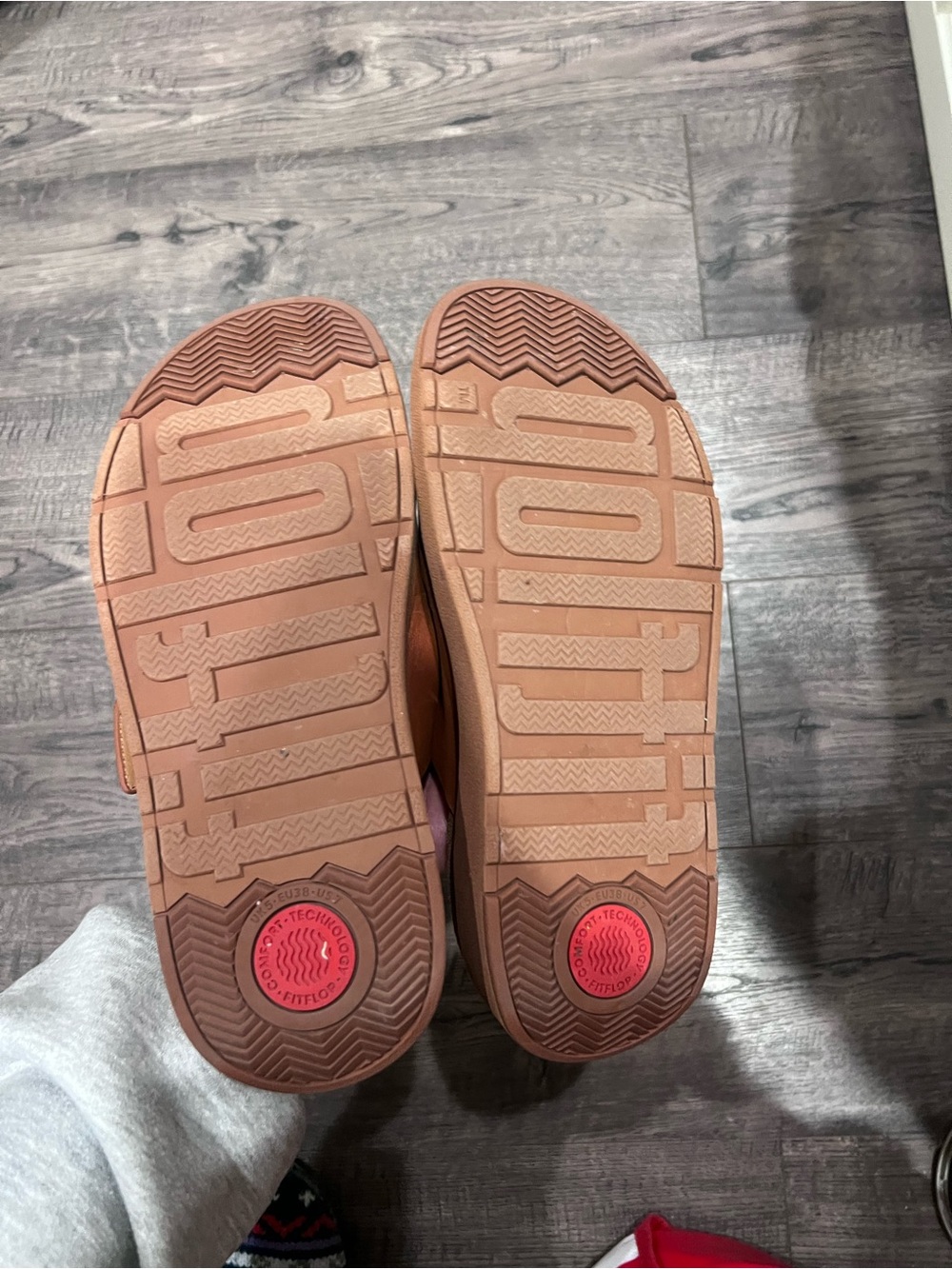 Fitflop GEN-FF Buckle Two Bar Leather Sandal Slides - Picture 9 of 10